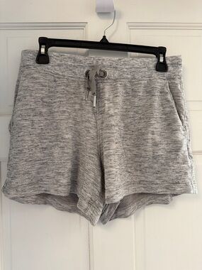 Athleta Light Gray Marled Athletic Shorts